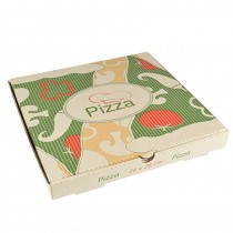 100 Cajas cuadradas de pizza de papel de celulosa 26 cm x 26 cm x 3 cm
