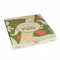 100 Cajas cuadradas de pizza de papel de celulosa 24 cm x 24 cm x 3 cm