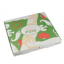 100 Cajas cuadradas de pizza de papel de celulosa 33 cm x 33 cm x 3 cm