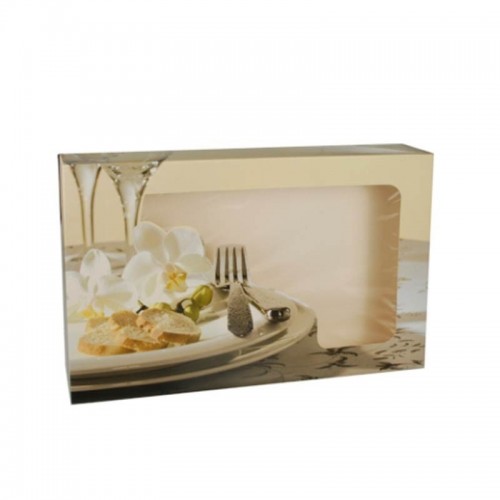 Comprar 5 Cajas para catering con ventana diseño Orquídea 8 cm x 46 cm x 31 cm (una pieza) en Pepebar