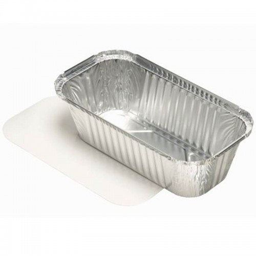 Comprar 25 Recipientes cuadrados de aluminio con tapas de cartón para insertar 1,5 l 7 cm x 13 cm x 24,2 cm en Pepebar