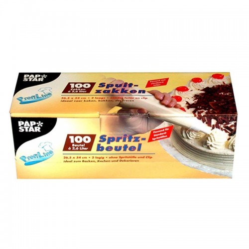Comprar 100 Mangas pasteleras transparentes 2,6 l 54 cm x 26,5 cm en Pepebar