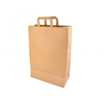 50 Bolsas de papel con asa 44 cm x 32 cm x 17 cm color marrón - Pepebar 50 Bolsas de papel con asa 44 cm x 32 cm x 17 cm color marrón - Catálogo Desechables