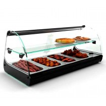 Vitrina calentador Sayl  con 4 cubetas y 1 estante C24 - Pepebar Vitrina calentador Sayl  con 4 cubetas y 1 estante C24 - Catálogo Vitrinas Calientes
