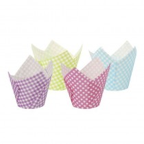 24 Cápsulas tulip para magdalenas de distintos colores Ø 5 cm · 8,5 cm - Pepebar 24 Cápsulas tulip para magdalenas de distintos colores Ø 5 cm · 8,5 cm - Catálogo Moldes magdalenas, cápsulas y cupcakes