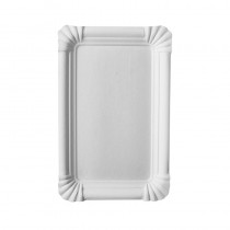 250 Platos, cartón biodegradable gama Pure cuadrado 13 cm x 20 cm blanco - Pepebar 250 Platos, cartón biodegradable gama Pure cuadrado 13 cm x 20 cm blanco
