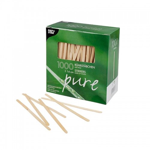 Comprar 1000 Removedores, madera biodegradable gama Pure 14 cm x 5 mm en Pepebar