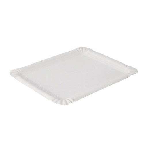 Comprar 250 Platos, cartón biodegradable gama Pure cuadrado 16,5 cm x 20 cm blanco en Pepebar