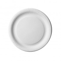 50 Platos, cartón biodegradable gama Pure redondo Ø 29 cm blanco