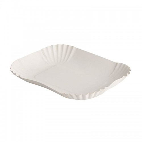 Comprar 250 Boles de cartón biodegradable gama Pure cuadrado 13 cm x 17,5 cm x 3 cm blanco en Pepebar