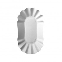 250 Boles de cartón biodegradable gama Pure oval 10,5 cm x 17,5 cm x 3 cm blanco