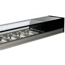 Vitrina de cristal recto 4 cubetas GN 1 3 R-4I - Pepebar Vitrina de cristal recto 4 cubetas GN 1 3 R-4I - Catálogo Vitrinas refrigeradas