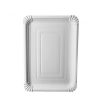 125 Platos, cartón biodegradable gama Pure cuadrado 24 cm x 33 cm blanco - Pepebar 125 Platos, cartón biodegradable gama Pure cuadrado 24 cm x 33 cm blanco
