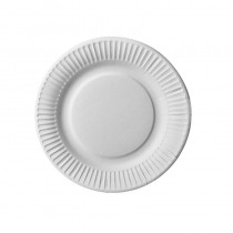 25 Platos, cartón biodegradable gama Pure redondo Ø 19 cm blanco - Pepebar 25 Platos, cartón biodegradable gama Pure redondo Ø 19 cm blanco