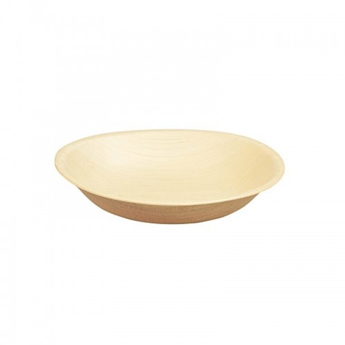 Comprar 25 Boles, Hoja de palma biodegradable gama Pure redondo 300 ml Ø 17,5 cm · 3,5 cm en Pepebar