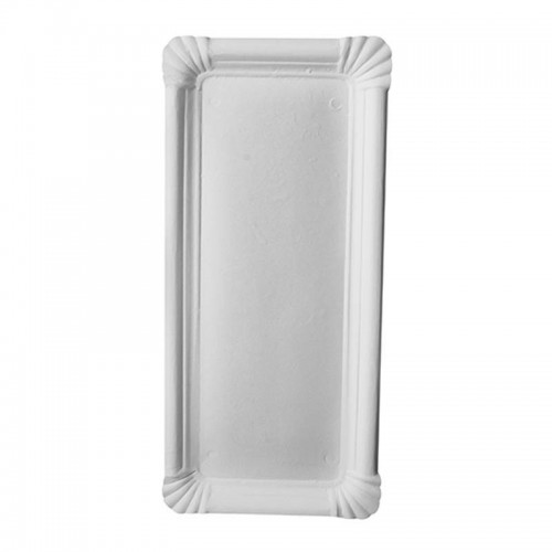 Comprar 250 Platos, cartón biodegradable gama Pure cuadrado 11 cm x 24 cm blanco en Pepebar