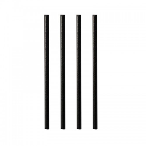 Comprar 100 Pajitas para batidos, papel biodegradable gama Pure Ø 8 mm · 21 cm negro en Pepebar
