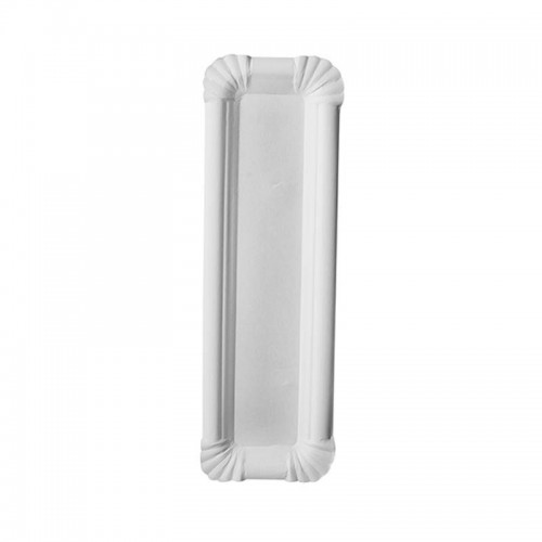 Comprar 250 Platos, cartón biodegradable gama Pure cuadrado 6,5 cm x 22 cm blanco en Pepebar