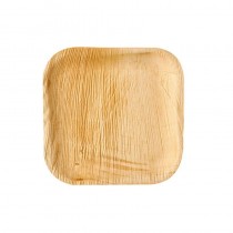 6 Platos, Hoja de palma biodegradable gama Pure cuadrado 18 cm x 18 cm x 1,5 cm - Pepebar 6 Platos, Hoja de palma biodegradable gama Pure cuadrado 18 cm x 18 cm x 1,5 cm
