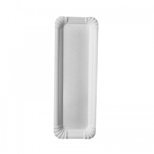 Comprar 250 Platos, cartón biodegradable gama Pure cuadrado 8 cm x 23 cm blanco en Pepebar