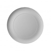 100 Platos, cartón biodegradable gama Pure redondo Ø 29 cm · 2 cm blanco