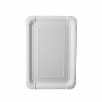25 Platos, cartón biodegradable gama Pure cuadrado 16,5 cm x 23 cm blanco - Pepebar 25 Platos, cartón biodegradable gama Pure cuadrado 16,5 cm x 23 cm blanco