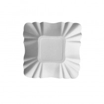 250 Boles de cartón biodegradable gama Pure cuadrado 9 cm x 9 cm x 3 cm blanco