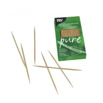 100 Palillos, madera biodegradable gama Pure redondo 8 cm