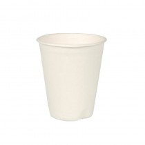 40 Vasos de caña de azúcar biodegradable gama Pure 0,2 l Ø 8 cm · 9,2 cm blanco para bebidas calientes