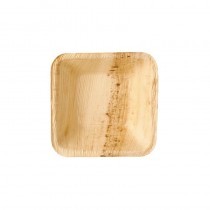 25 Boles, Hoja de palma biodegradable gama Pure cuadrado 100 ml 10 cm x 10 cm x 3 cm