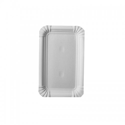 Comprar 25 Platos, cartón biodegradable gama Pure cuadrado 10 cm x 16 cm blanco en Pepebar