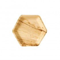 25 Platos, Hoja de palma biodegradable gama Pure hexagonal 23,5 cm x 3 cm - Pepebar 25 Platos, Hoja de palma biodegradable gama Pure hexagonal 23,5 cm x 3 cm
