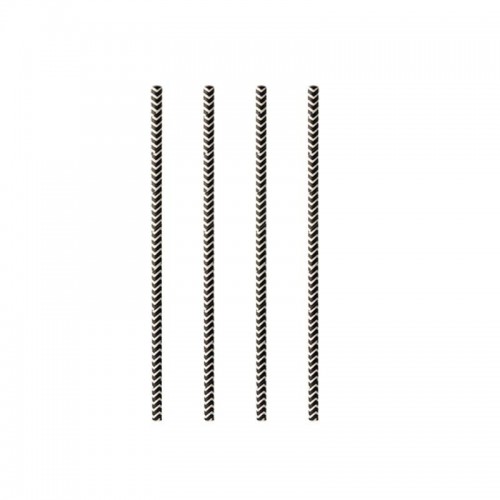 Comprar 100 Cañitas de papel biodegradable gama Pure Ø 6 mm · 20 cm negro/blanco Zig-Zag en Pepebar