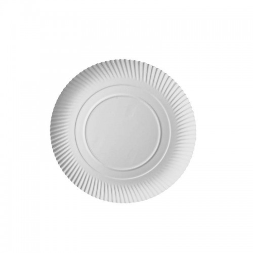 Comprar 100 Platos, cartón biodegradable gama Pure redondo Ø 34 cm · 3 cm blanco en Pepebar