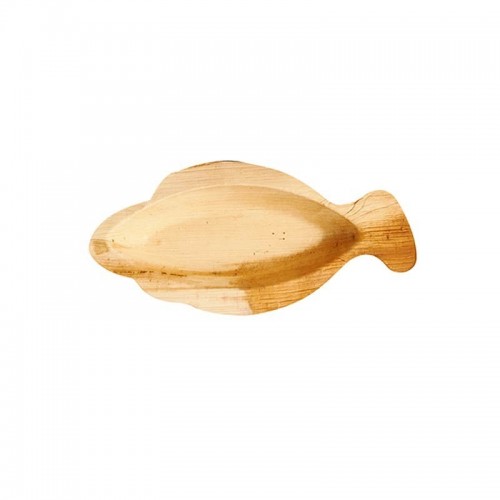 Comprar 25 Platos, Hoja de palma biodegradable gama Pure 24 cm x 11 cm x 2,5 cm Pescado en Pepebar
