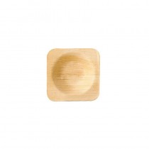 25 Boles, Hoja de palma biodegradable gama Pure cuadrado 6 cm x 6 cm x 1,3 cm