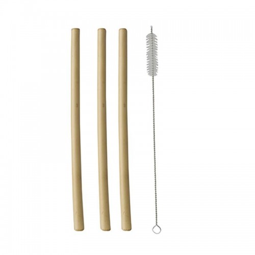 Comprar 12 Pajitas de bambú biodegradable gama Pure Ø 1 cm · 23 cm incluye cepillo de limpieza en Pepebar