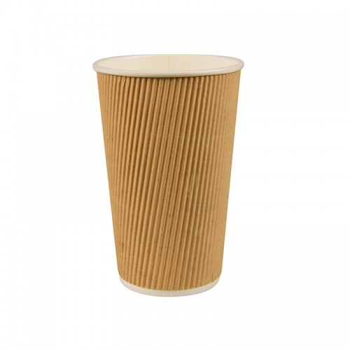 Comprar 25 Vasos, cartón biodegradable gama Pure 0,4 l Ø 9 cm · 13,7 cm Ripple Wall en Pepebar