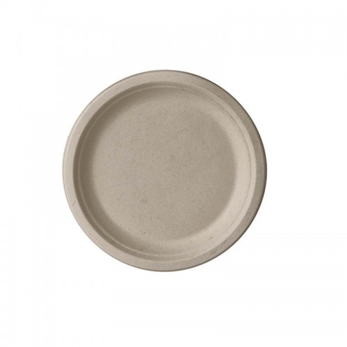 Comprar 50 Platos de caña de azúcar biodegradable gama Pure sin compartimentos Ø 15 cm · 2 cm natural en Pepebar