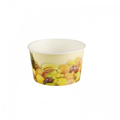Comprar 200 Vasos para helado de cartón redondo 250 ml diámetro 10 cm · 6 cm diseño Frutas en Pepebar