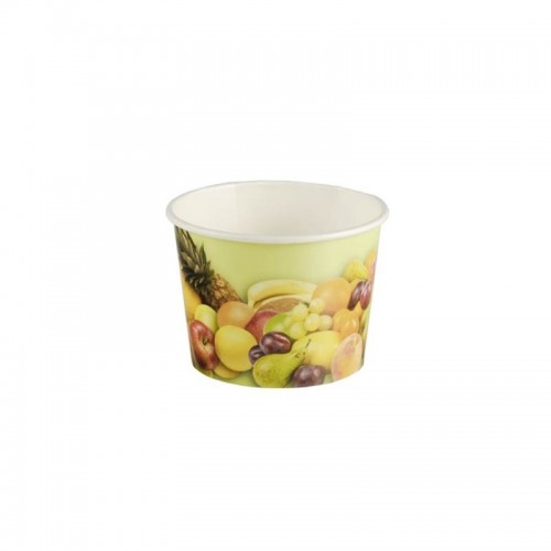 Comprar 200 Vasos para helado de cartón 100 ml diámetro 7 cm · 5,3 cm diseño Frutas en Pepebar