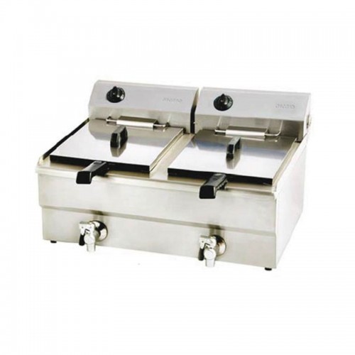 Comprar Freidora eléctrica con grifo de vaciado 13+13 litros FRIN25 en Pepebar