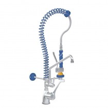 Grifo ducha extra bajo de sobremesa dos aguas monomando con caño incorporado 463040