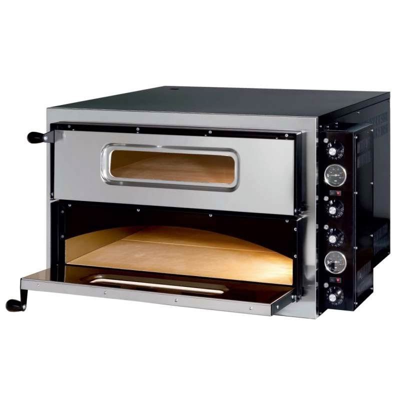 ⊛ Horno para pizza ✓ Horno eléctrico de pizza 2 cámaras 8 pizzas 35 cm  BASIC 44 | PepeBar.com