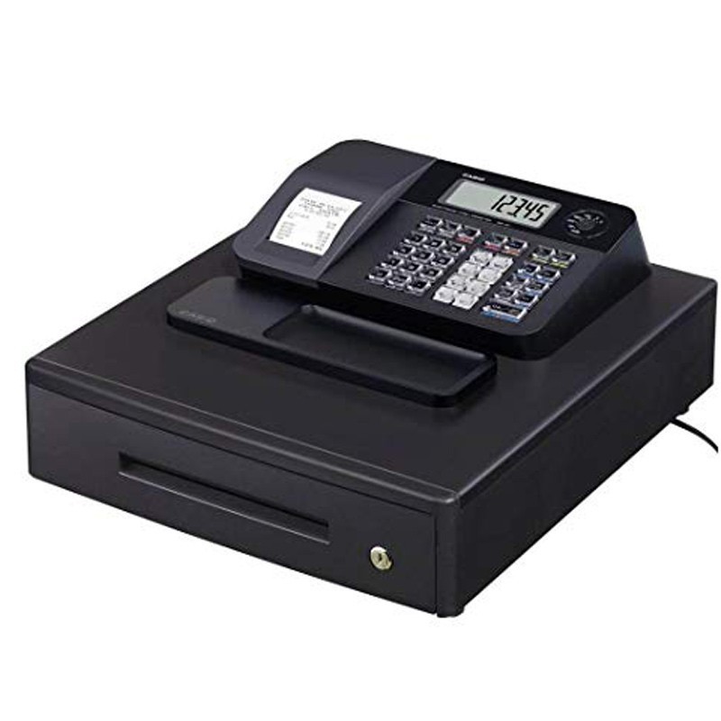 Caja registradora CASIO sin factura simplificada con cajón grande color negro SE-G1MB | PepeBar.com ⬆
