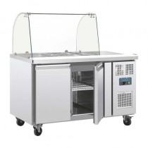 Mesa refrigerada de preparación 2 puertas Polar CT393 - Pepebar Mesa refrigerada de preparación 2 puertas Polar CT393 - Catálogo Bajo mostrador y mesas