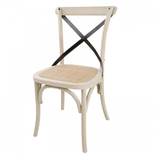 Comprar Silla de madera Bolero con respaldo en cruz color arena DR306 2 unidades en Pepebar