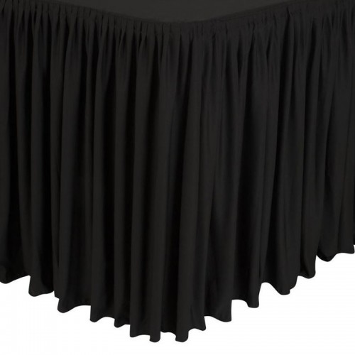 Comprar Mantel con faldón plisado color negro CD397 en Pepebar