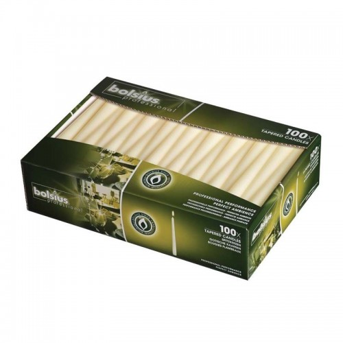 Comprar Velas estrechas marfil 254mm 100 ud. Bolsius P962 en Pepebar