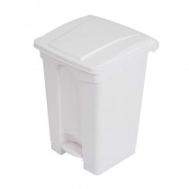Cubo de basura a pedal Jantex blanco 45 litros DC709